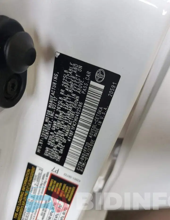 4T1BF1FK7HU402586 Photo# 12