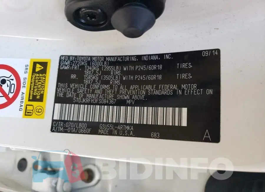 5TDJKRFH3FS084367 Photo# 13