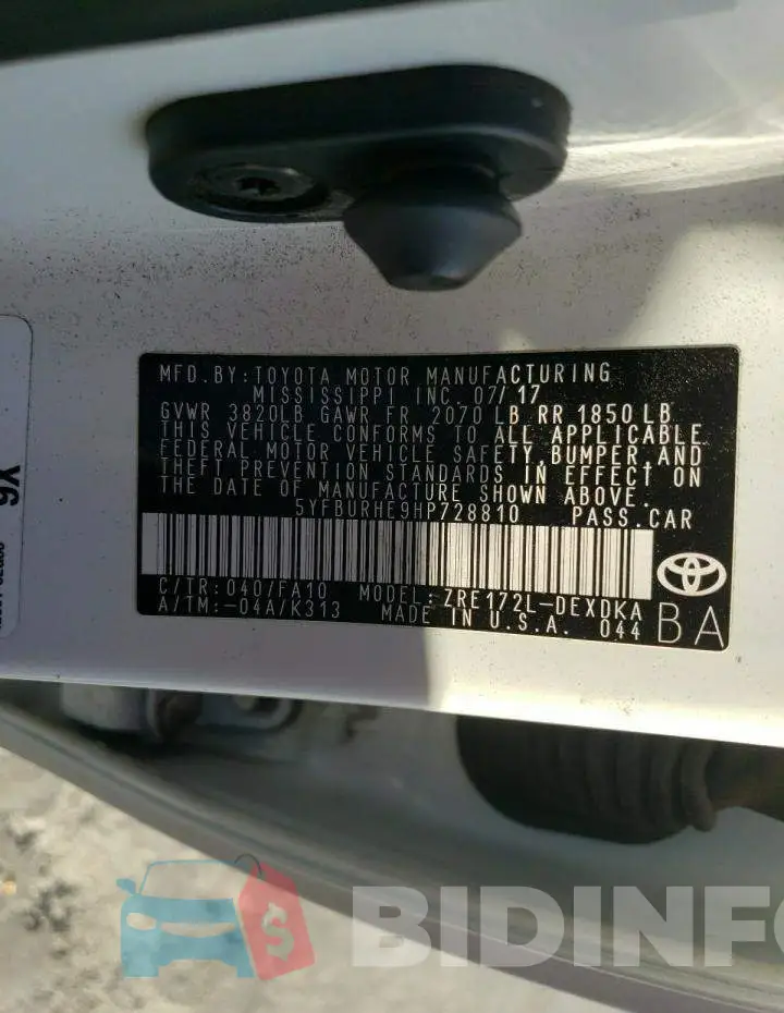 5YFBURHE9HP728810 Photo# 12