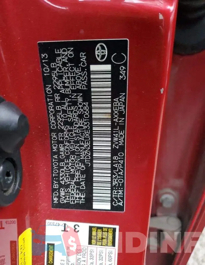 JTDZN3EUXE3310684 Photo# 13