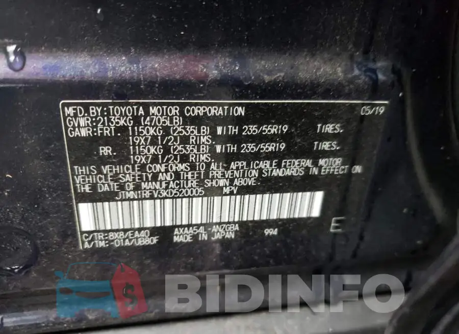 JTMN1RFV3KD520005 Photo# 12