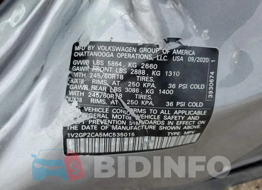 1V2GP2CA5MC535015 Photo# 14