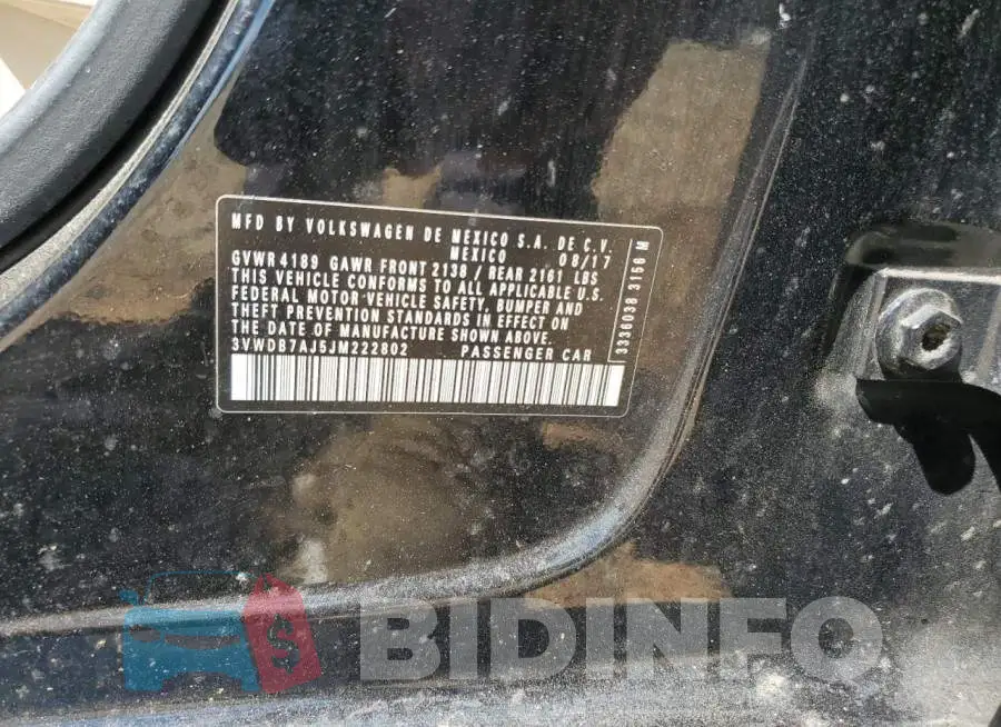 3VWDB7AJ5JM222802 Photo# 12