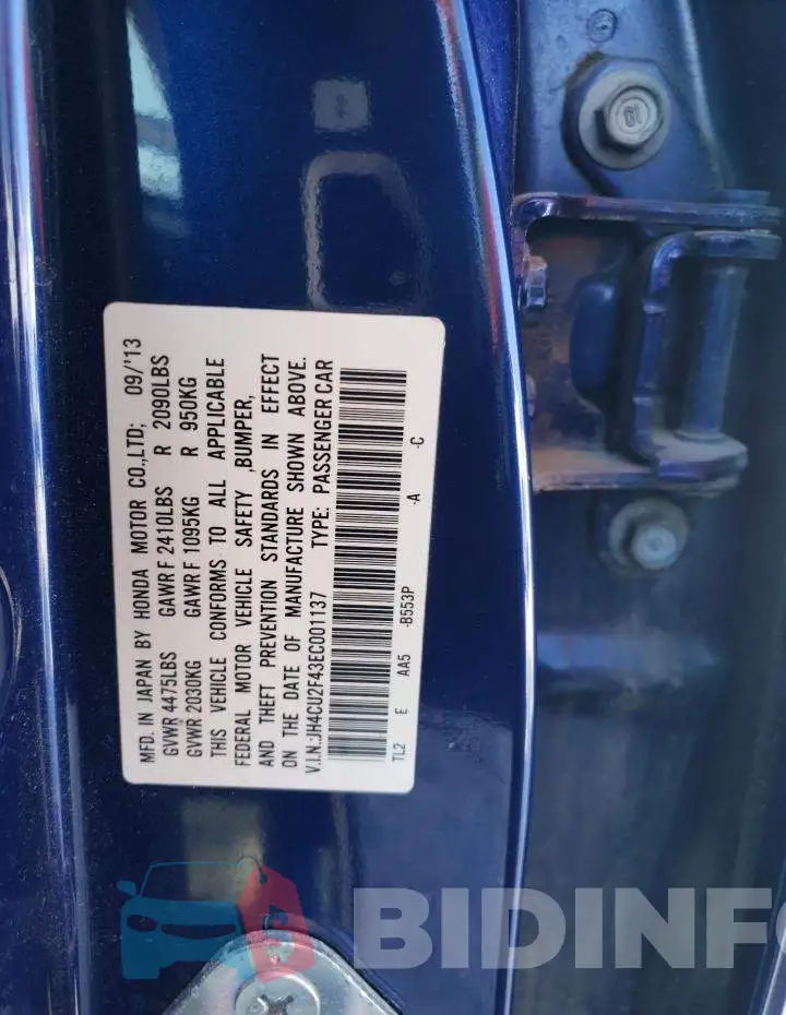 JH4CU2F43EC001137 Photo# 12