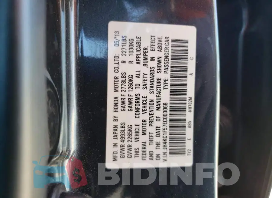 JH4KC1F57EC003068 Photo# 13