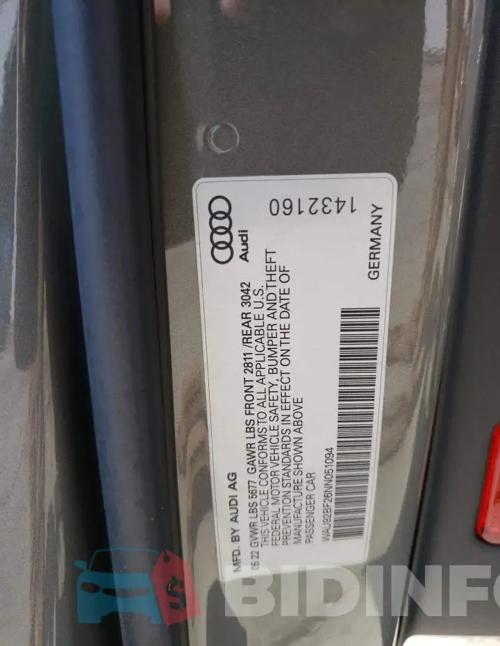 WAU92BF26NN051094 Photo# 13