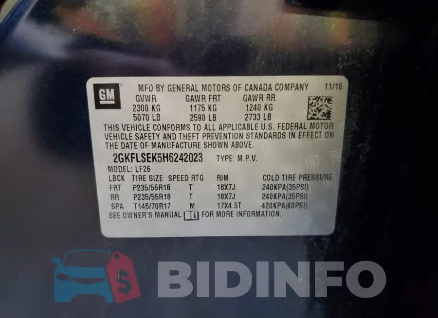 2GKFLSEK5H6242023 Photo# 13