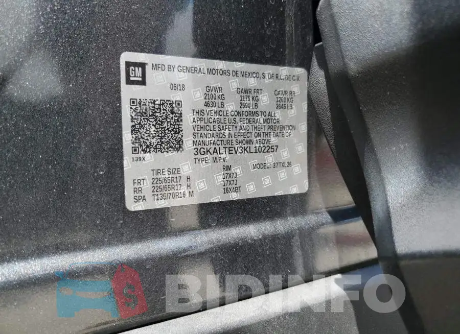 3GKALTEV3KL102257 Photo# 13