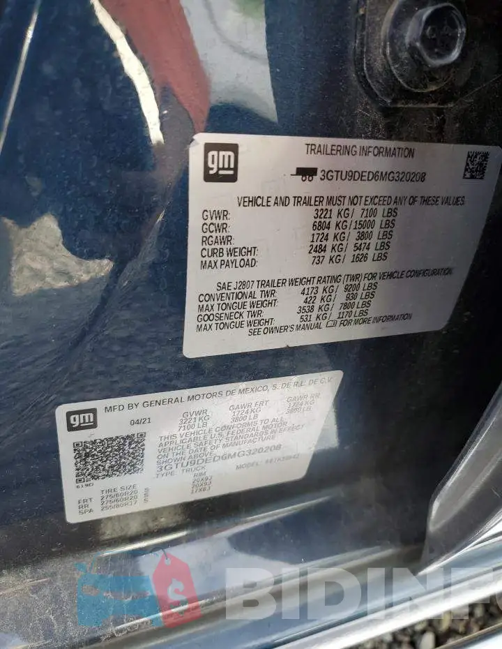 3GTU9DED6MG320208 Photo# 12
