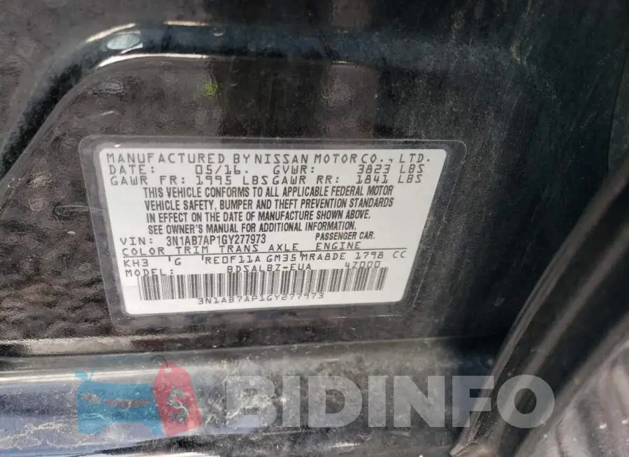 3N1AB7AP1GY277973 Photo# 12