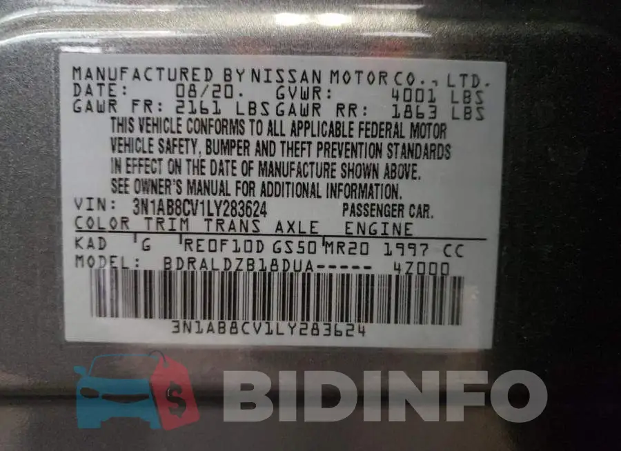 3N1AB8CV1LY283624 Photo# 12
