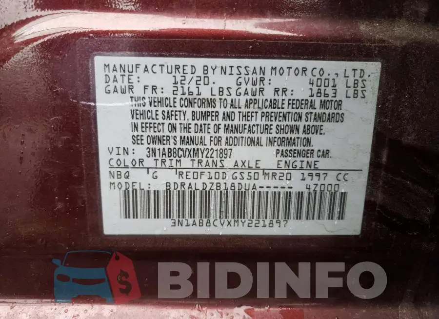 3N1AB8CVXMY221897 Photo# 12