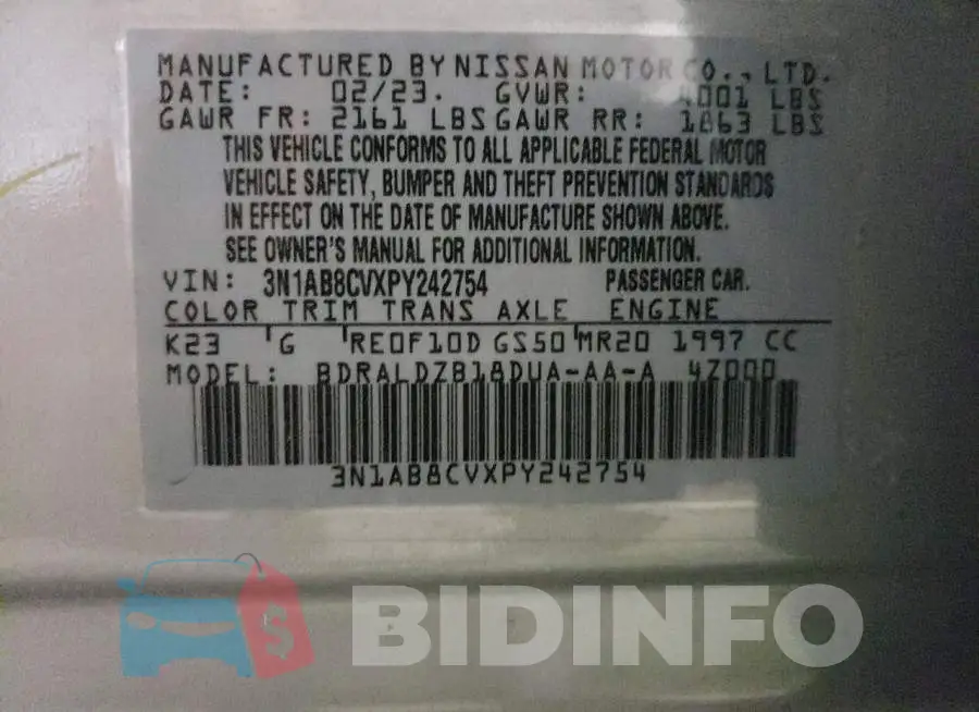 3N1AB8CVXPY242754 Photo# 12