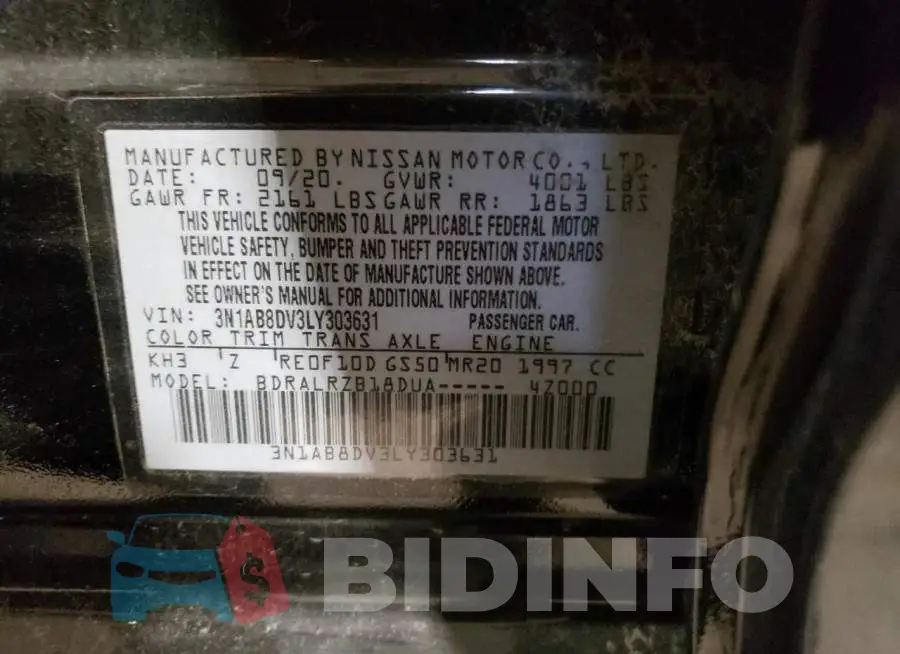 3N1AB8DV3LY303631 Photo# 12