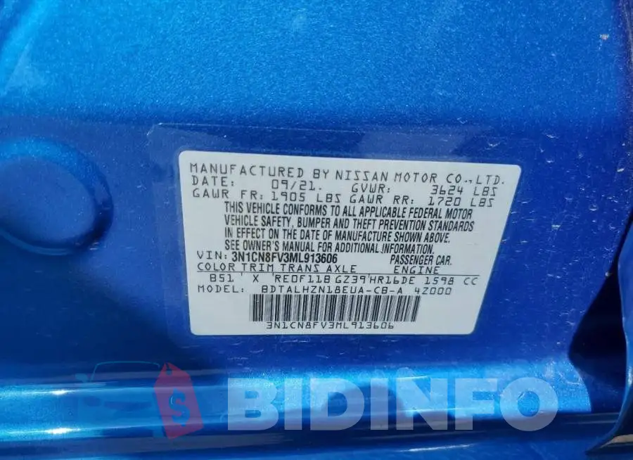 3N1CN8FV3ML913606 Photo# 12