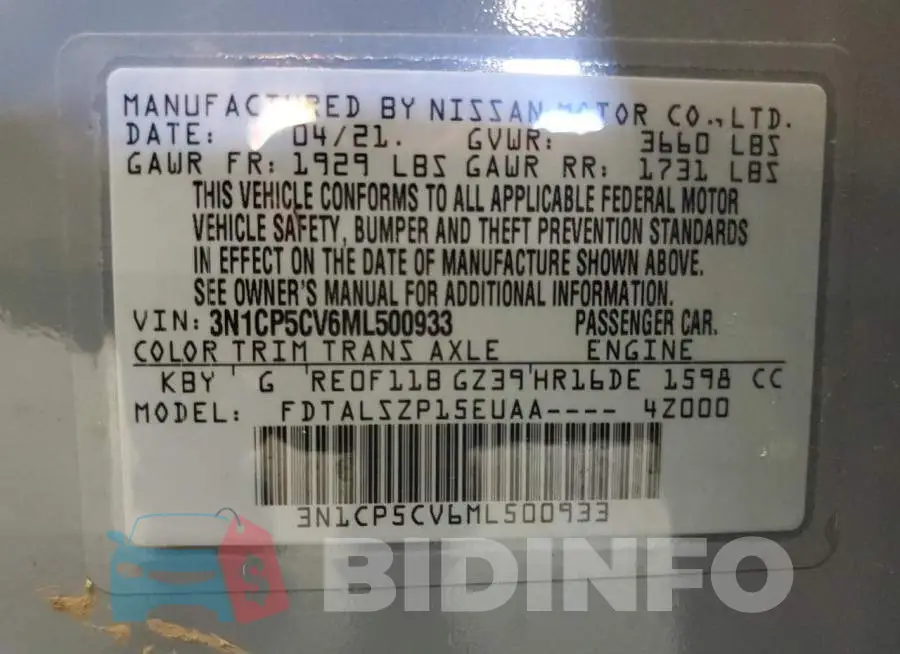 3N1CP5CV6ML500933 Photo# 12
