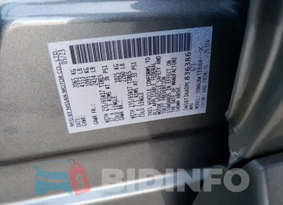 5N1BT3AA0PC836386 Photo# 12