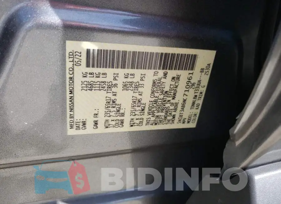5N1BT3AB6NC710961 Photo# 13