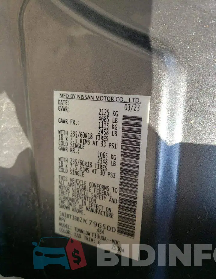5N1BT3BB2PC796500 Photo# 12