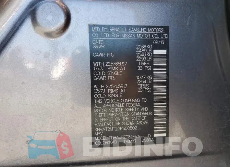 KNMAT2MT2GP600502 Photo# 13