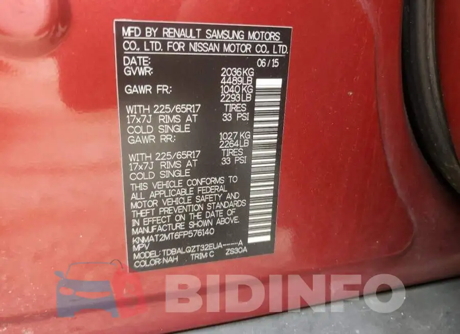 KNMAT2MT6FP576140 Photo# 13