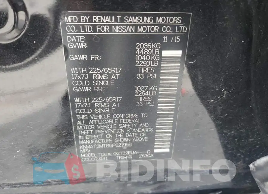 KNMAT2MT8GP621998 Photo# 13