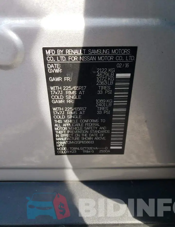 KNMAT2MV2GP658613 Photo# 10