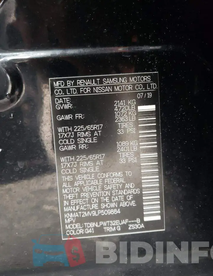 KNMAT2MV9LP509884 Photo# 13