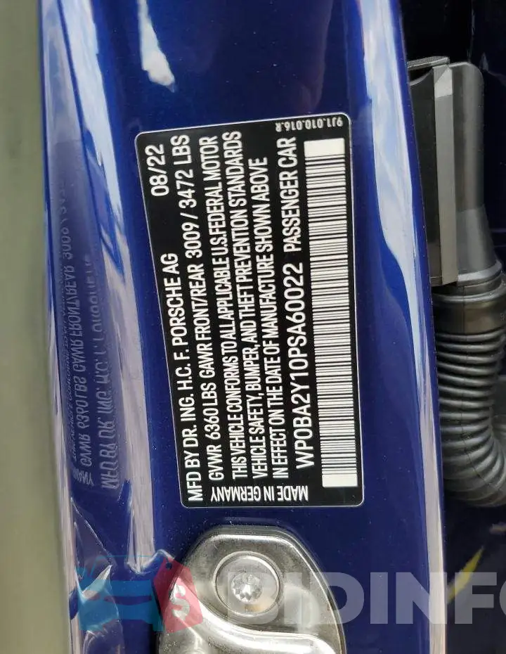 WP0BA2Y10PSA60022 Photo# 12