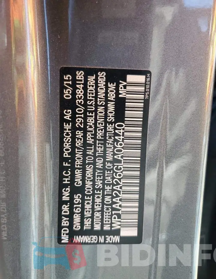 WP1AA2A26GLA06440 Photo# 13