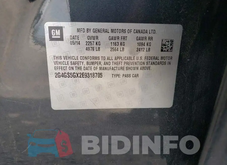 2G4GS5GX2E9318705 Photo# 12