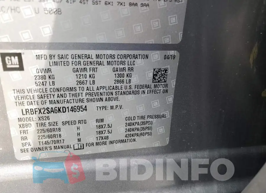 LRBFX2SA6KD146954 Photo# 12