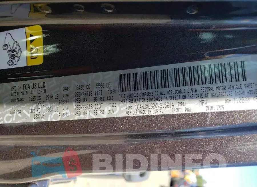 1C4HJXEG2KW515614 Photo# 13