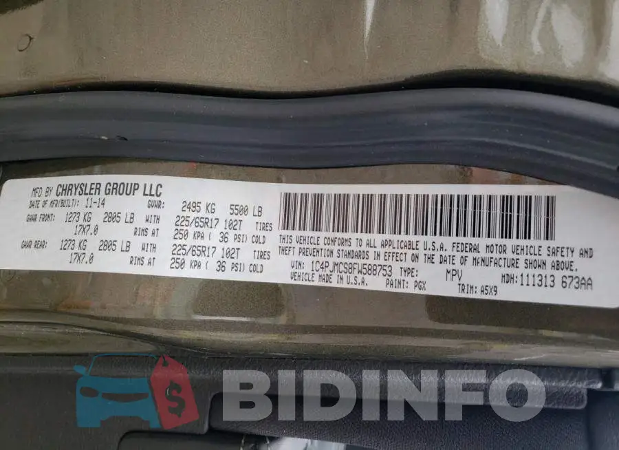 1C4PJMCS8FW588753 Photo# 13