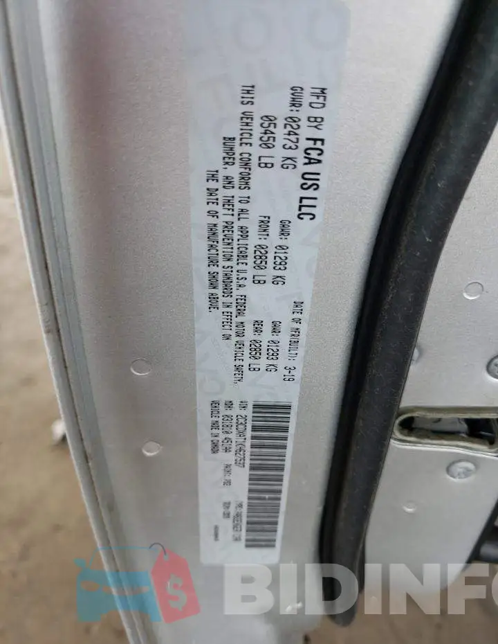 2C3CDXAT1KH627537 Photo# 12