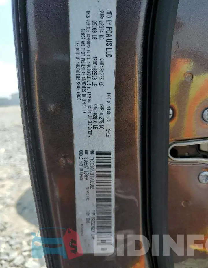 2C3CDXBG3FH799382 Photo# 13