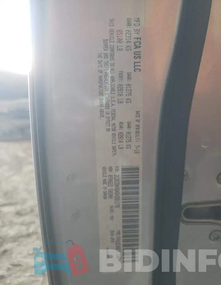 2C3CDXHGXGH281178 Photo# 13