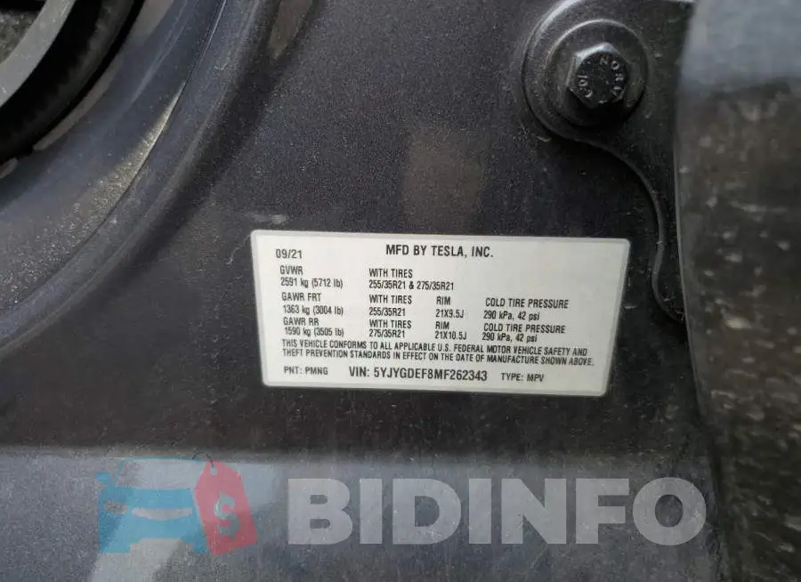 5YJYGDEF8MF262343 Photo# 12