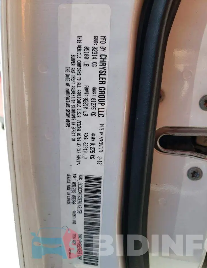 2C3CCAEG5EH143159 Photo# 12