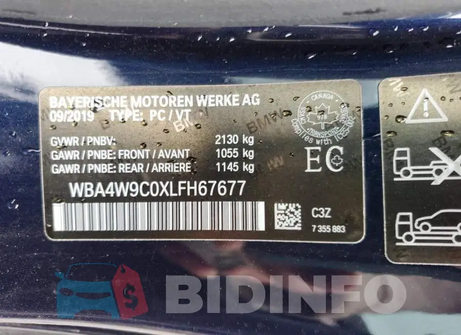 WBA4W9C0XLFH67677 Photo# 13
