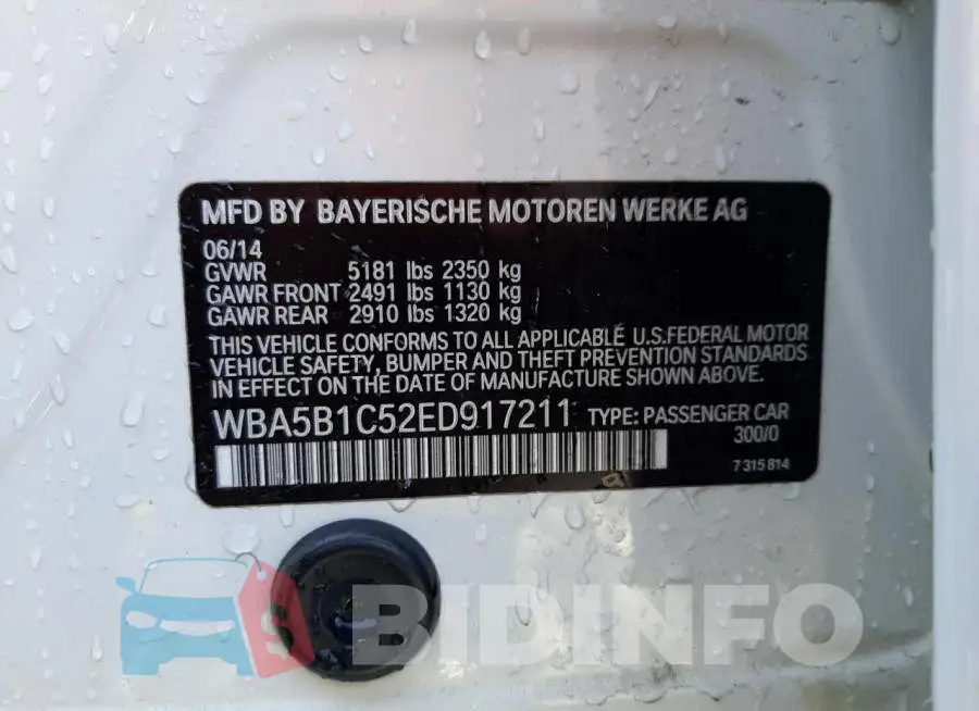 WBA5B1C52ED917211 Photo# 12