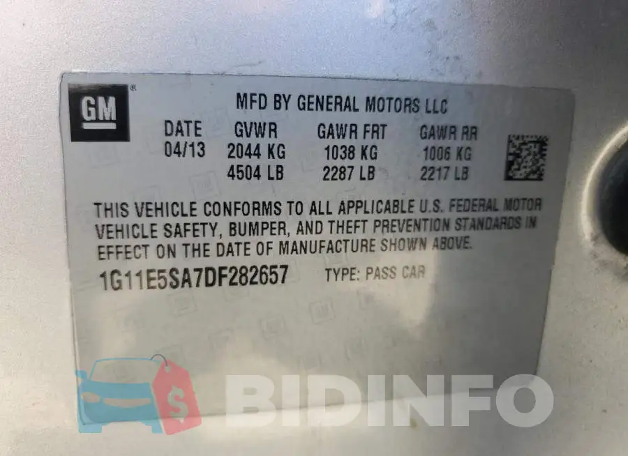 1G11E5SL6EF286265 Photo# 13