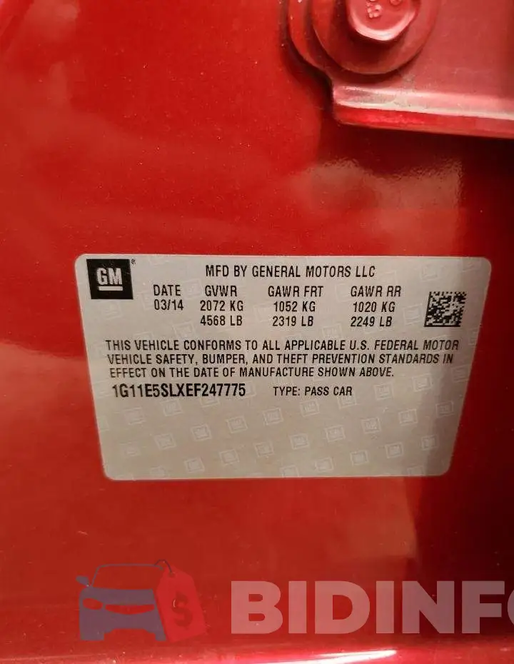 1G11E5SLXEF247775 Photo# 12