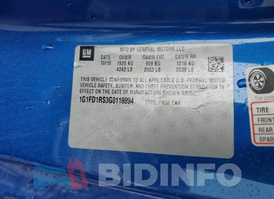 1G1FD1RS3G0118894 Photo# 12