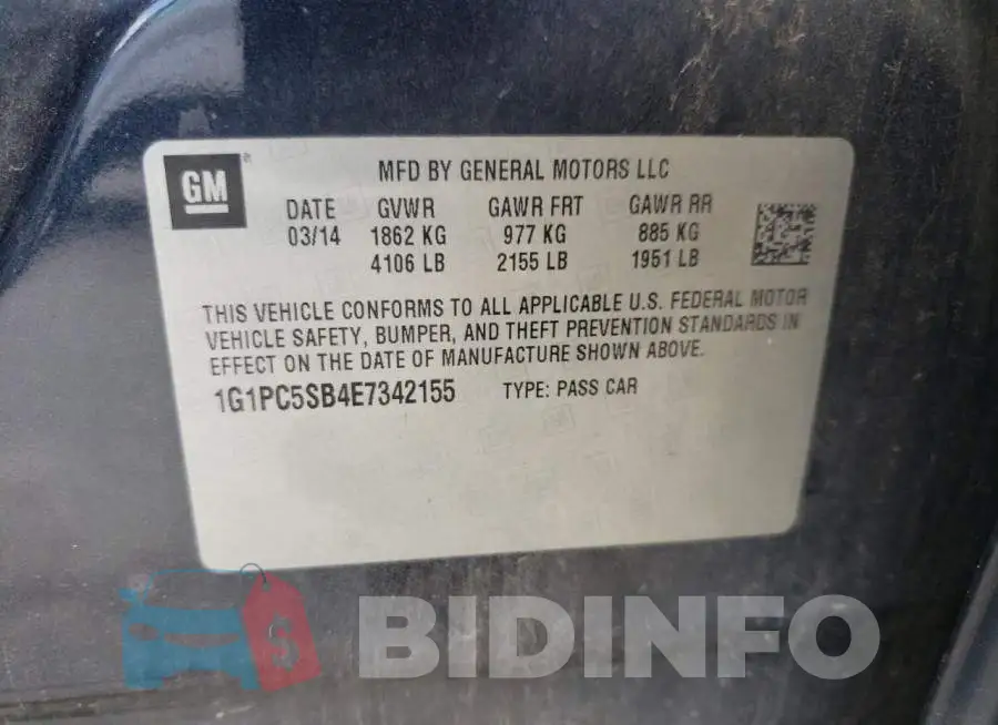 1G1PC5SB4E7342155 Photo# 12