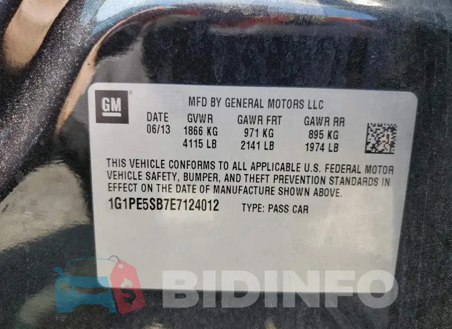 1G1PE5SB7E7124012 Photo# 13