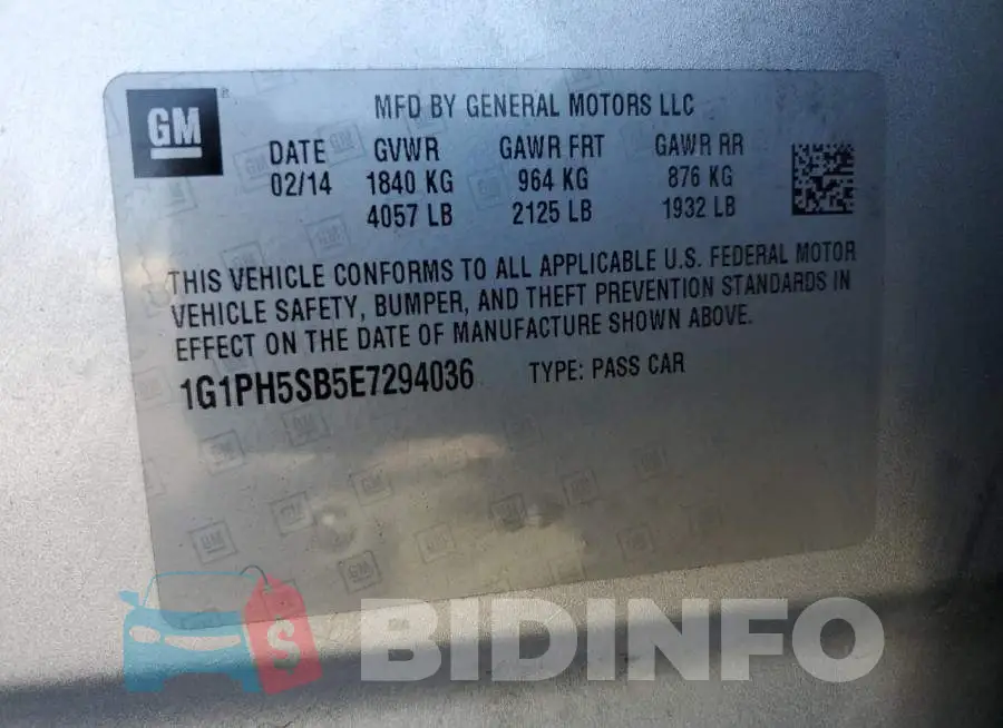 1G1PH5SB5E7294036 Photo# 13