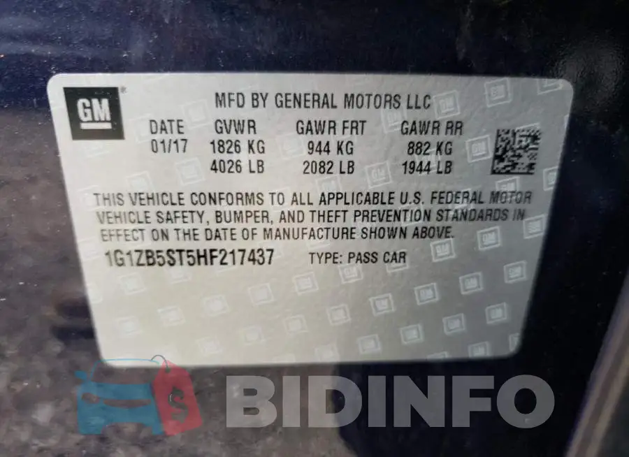 1G1ZB5ST5HF217437 Photo# 13