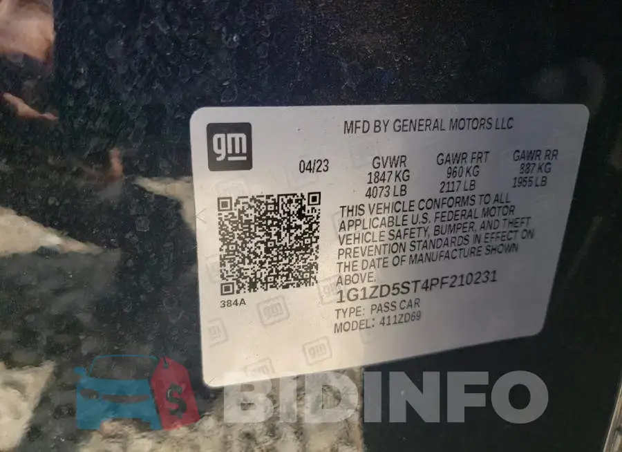 1G1ZD5ST4PF210231 Photo# 12