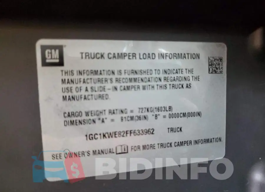 1GC1KWE82FF633962 Photo# 13